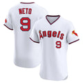 Ldoa LA.Angels #9 Zach Neto Player White T-shirt Home Limited Elite Stitched Jerseys