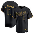 Ldoa LA.Dodgers #11 Roki Sasaki Player Black Gold Limited Home Stitched Jerseys