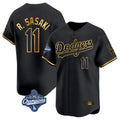 Ldoa LA.Dodgers #11 Roki Sasaki Player Black Gold World Series Meet Limited Home Stitched Jerseys