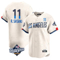 Ldoa LA.Dodgers #11 Roki Sasaki Player Cream World Series City Connect Limited Home Stitched Jerseys