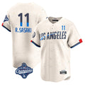 Ldoa LA.Dodgers #11 Roki Sasaki Player Cream World Series Meet City Connect Limited Home Stitched Jerseys