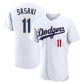 Ldoa LA.Dodgers #11 Roki Sasaki Player Gold White 2026 Collection Stadium Limited Elite Stitched Jerseys