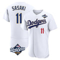 Ldoa LA.Dodgers #11 Roki Sasaki Player Gold White World Series 2026 Collection Stadium Limited Elite Stitched Jerseys