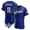 Ldoa LA.Dodgers #11 Roki Sasaki Player Royal World Series City Connect Elite Home Stitched Jerseys