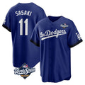 Ldoa LA.Dodgers #11 Roki Sasaki Player Royal World Series City Connect Home Game Stitched Jerseys