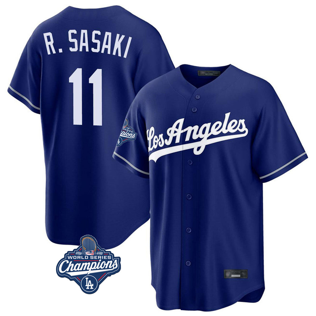 Ldoa LA.Dodgers #11 Roki Sasaki Player Royal World Series Meet Game Stitched Jerseys