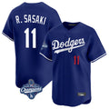 Ldoa LA.Dodgers #11 Roki Sasaki Player Royal World Series Meet Limited Home Stitched Jerseys