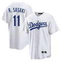 Ldoa LA.Dodgers #11 Roki Sasaki Player White Game Home Stitched Jerseys