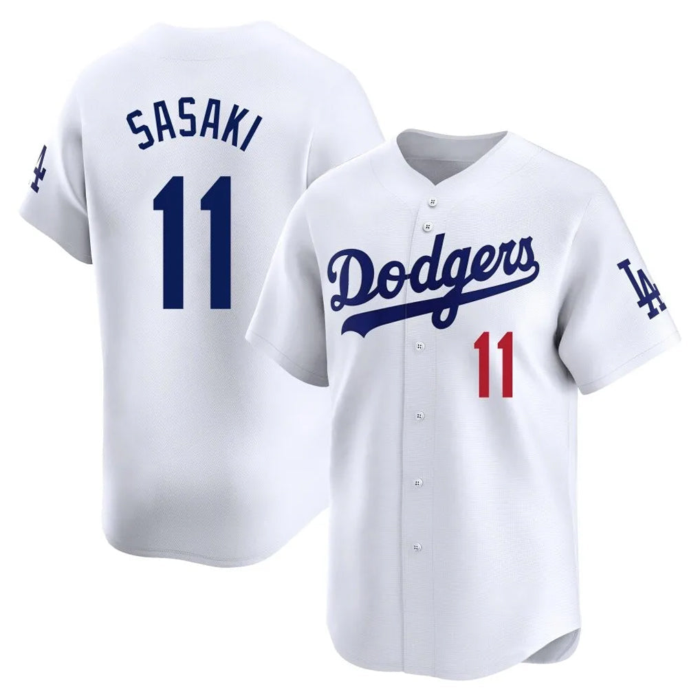 Ldoa LA.Dodgers #11 Roki Sasaki Player White Limited Home Stitched Jerseys