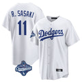 Ldoa LA.Dodgers #11 Roki Sasaki Player White World Series Meet Game Home Stitched Jerseys