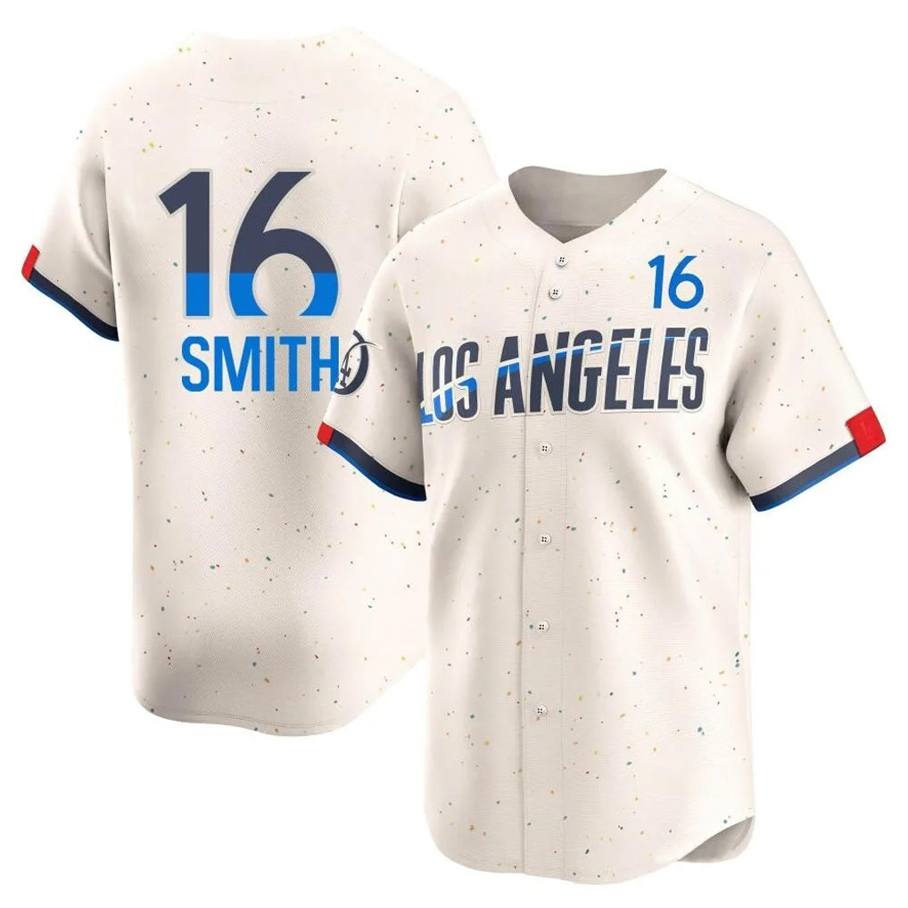 Ldoa LA.Dodgers #16 Will Smith Player Cream City Connect Limited Home Stitched Jerseys