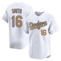 Ldoa LA.Dodgers #16 Will Smith Player Gold Collection Limited Home Stitched Jerseys