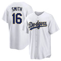 Ldoa LA.Dodgers #16 Will Smith Player Gold White 2026 Collection Stadium Game Stitched Jerseys