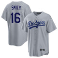 Ldoa LA.Dodgers #16 Will Smith Player Gray Game Stitched Jerseys