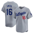 Ldoa LA.Dodgers #16 Will Smith Player Gray World Series Game Home Stitched Jerseys