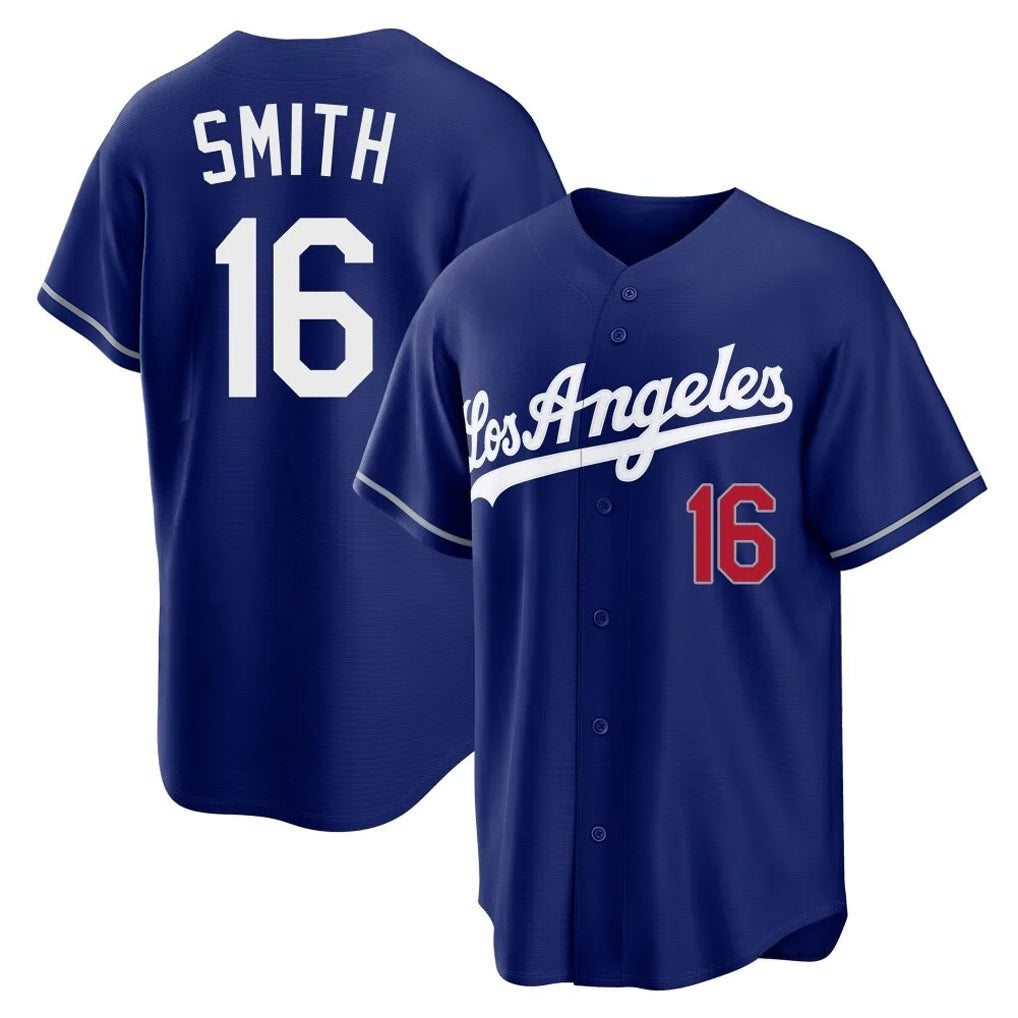 Ldoa LA.Dodgers #16 Will Smith Player Royal Game Home Stitched Jerseys