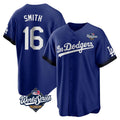 Ldoa LA.Dodgers #16 Will Smith Player Royal World Series City Connect Home Game Stitched Jerseys
