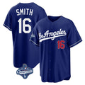Ldoa LA.Dodgers #16 Will Smith Player Royal World Series Meet Game Home Stitched Jerseys