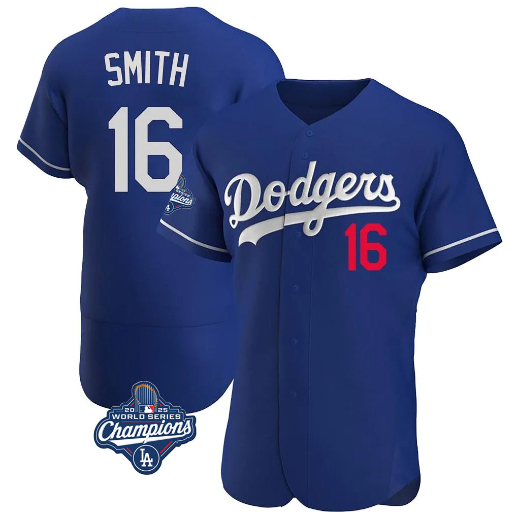 Ldoa LA.Dodgers #16 Will Smith Player Royal World Series Meet Limited Elite Home Stitched Jerseys