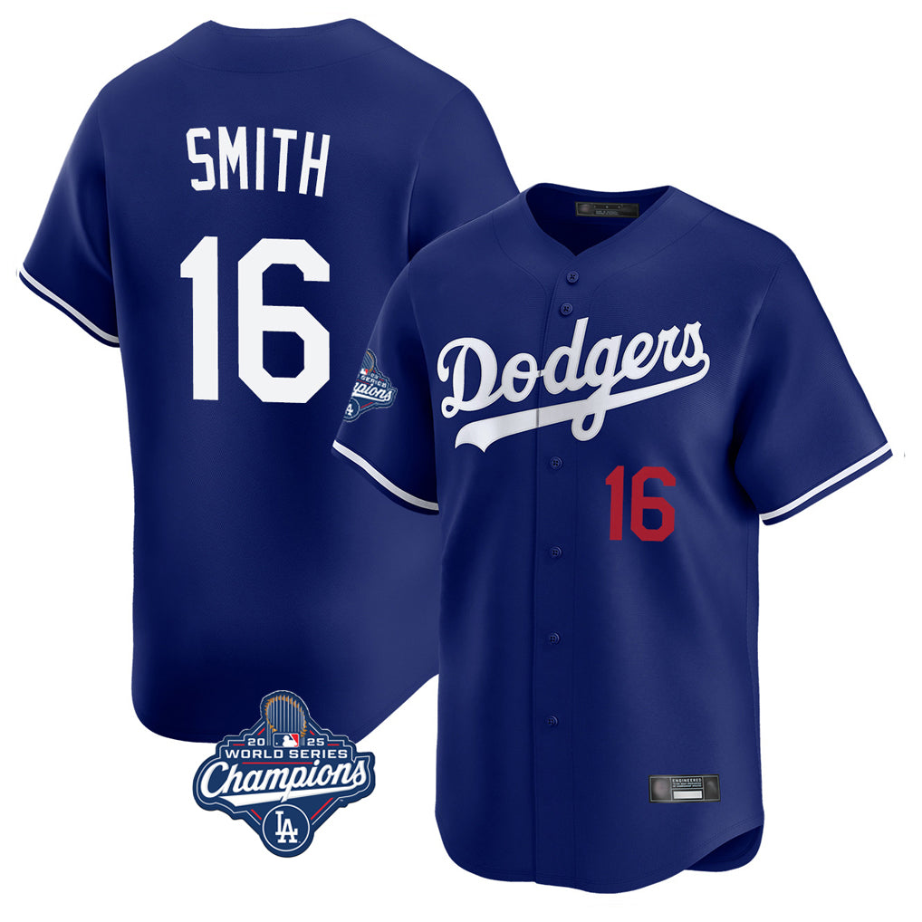 Ldoa LA.Dodgers #16 Will Smith Player Royal World Series Meet Limited Home Stitched Jerseys