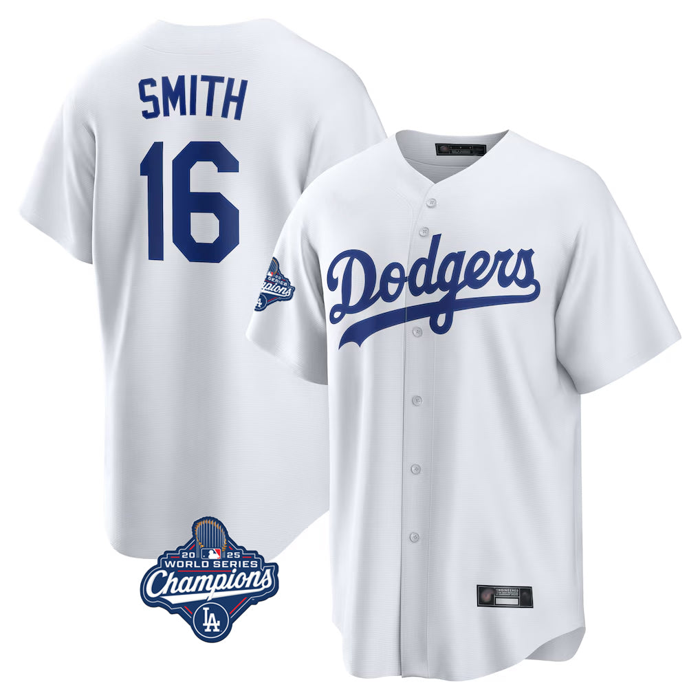 Ldoa LA.Dodgers #16 Will Smith Player White World Series Meet Game Home Stitched Jerseys