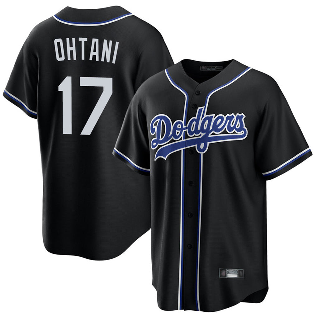 Ldoa LA.Dodgers #17 Shohei Ohtani Player Black Carbon Limited Home Stitched Jerseys