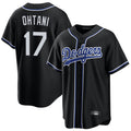 Ldoa LA.Dodgers #17 Shohei Ohtani Player Black Carbon Limited Home Stitched Jerseys