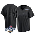 Ldoa LA.Dodgers #17 Shohei Ohtani Player Black World Series Pitch Fashion T-shirt Stitched Jerseys
