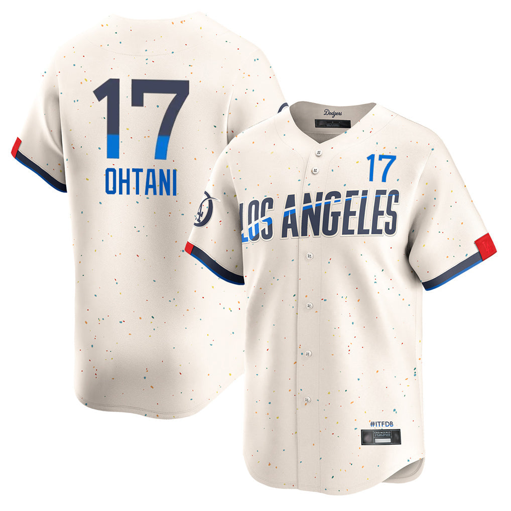 Ldoa LA.Dodgers #17 Shohei Ohtani Player Cream City Connect Limited Home Stitched Jerseys