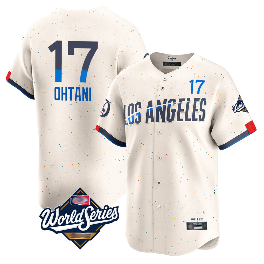 Ldoa LA.Dodgers #17 Shohei Ohtani Player Cream World Series City Connect Limited Home Stitched Jerseys