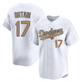 Ldoa LA.Dodgers #17 Shohei Ohtani Player Gold Collection Limited Home Stitched Jerseys
