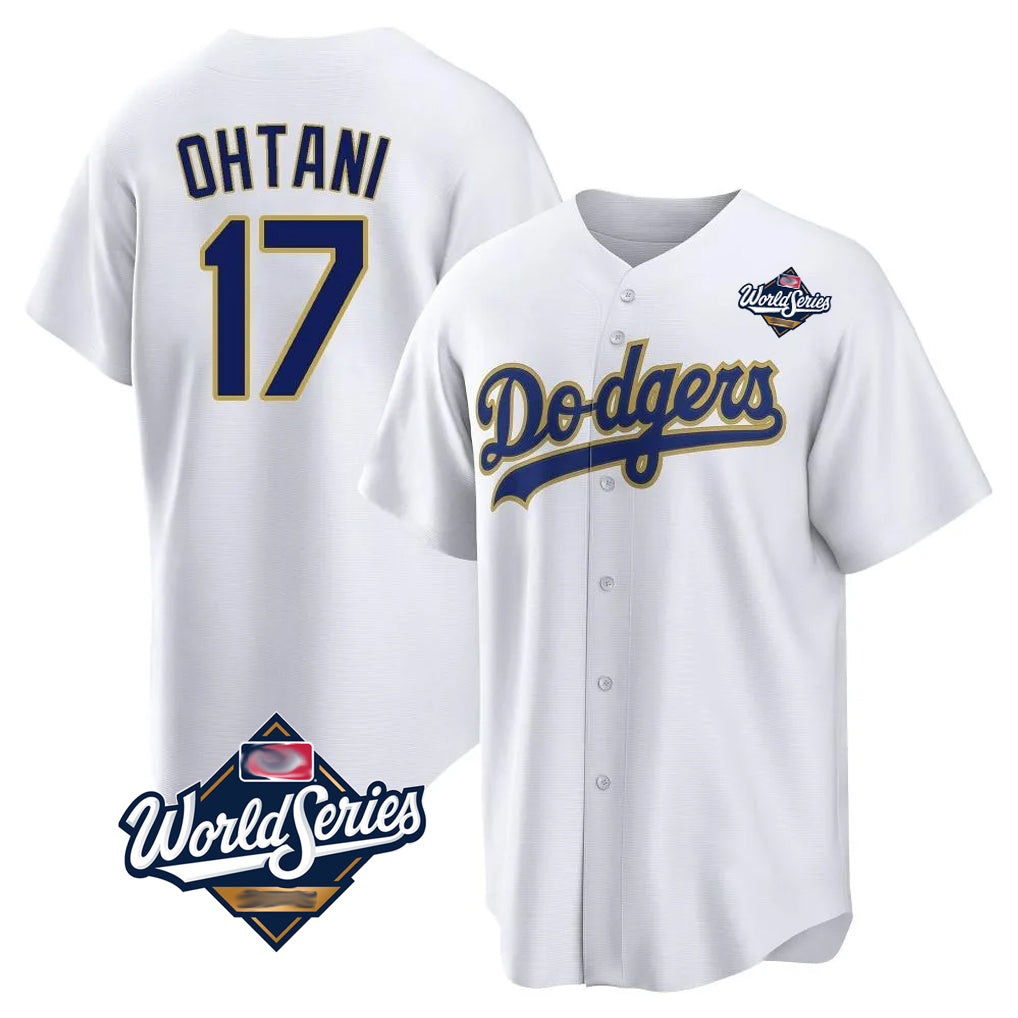 Ldoa LA.Dodgers #17 Shohei Ohtani Player Gold White World Series 2026 Collection Stadium Game Stitched Jerseys
