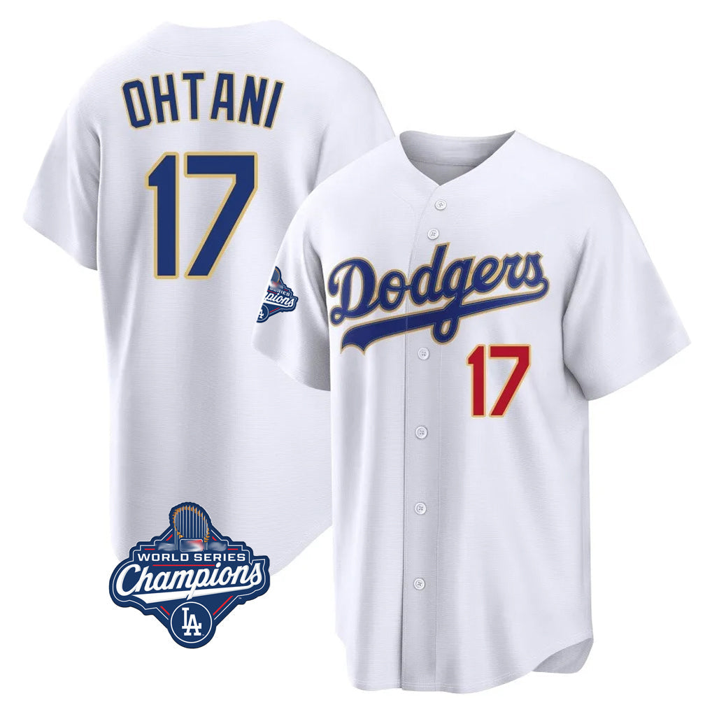 Ldoa LA.Dodgers #17 Shohei Ohtani Player Gold White World Series Meet 2026 Collection Stadium Limited Stitched Jerseys