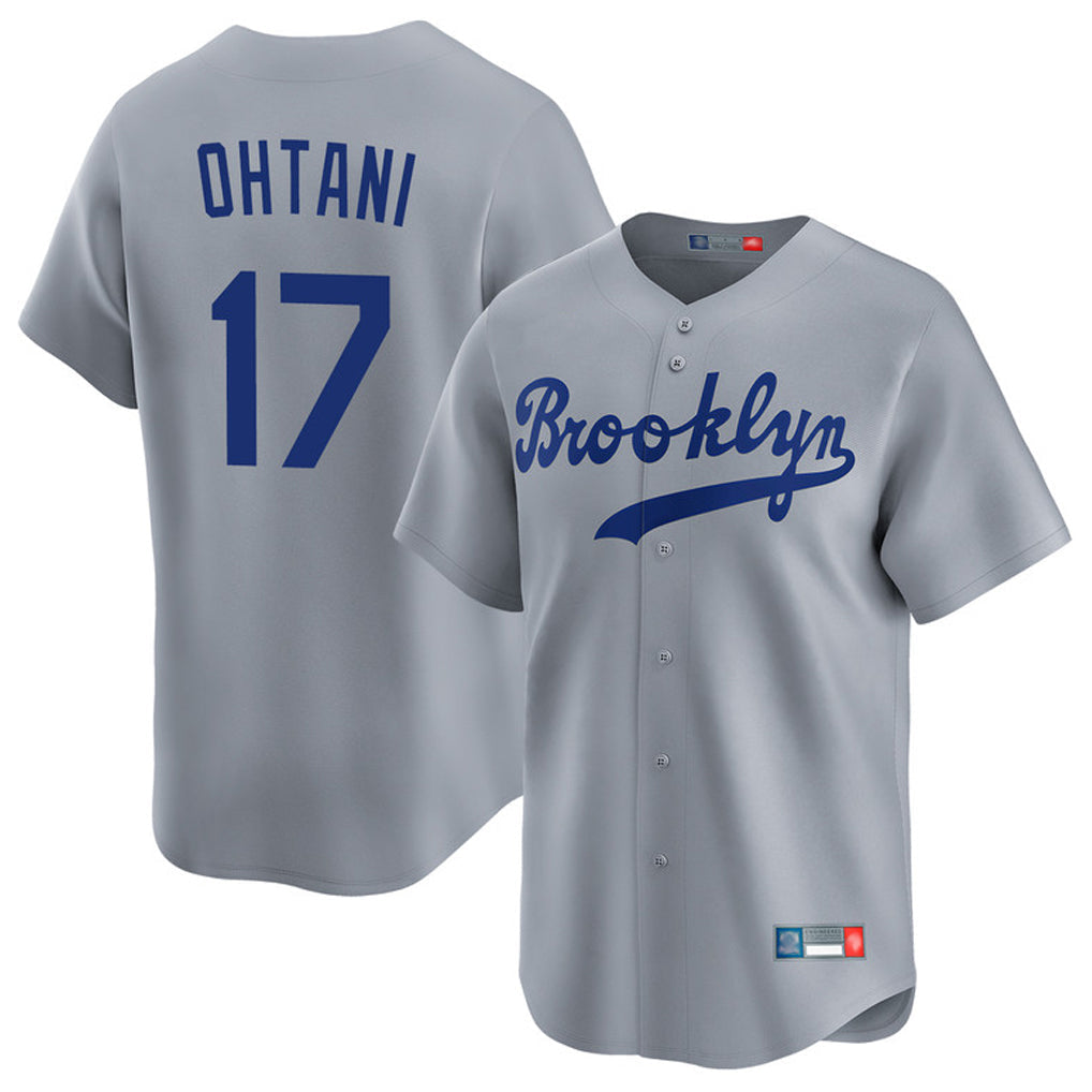 Ldoa LA.Dodgers #17 Shohei Ohtani Player Gray Game Limited Home Stitched Jerseys