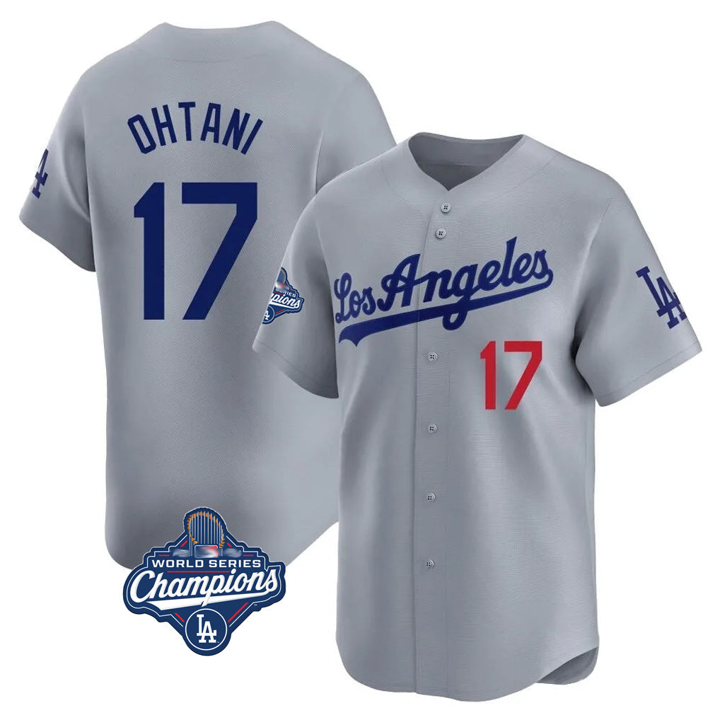 Ldoa LA.Dodgers #17 Shohei Ohtani Player Gray World Series Meet Limited Home Stitched Jerseys