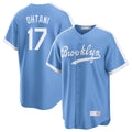 Ldoa LA.Dodgers #17 Shohei Ohtani Player Light Blue Cooperstown Collection Limited Stitched Jerseys