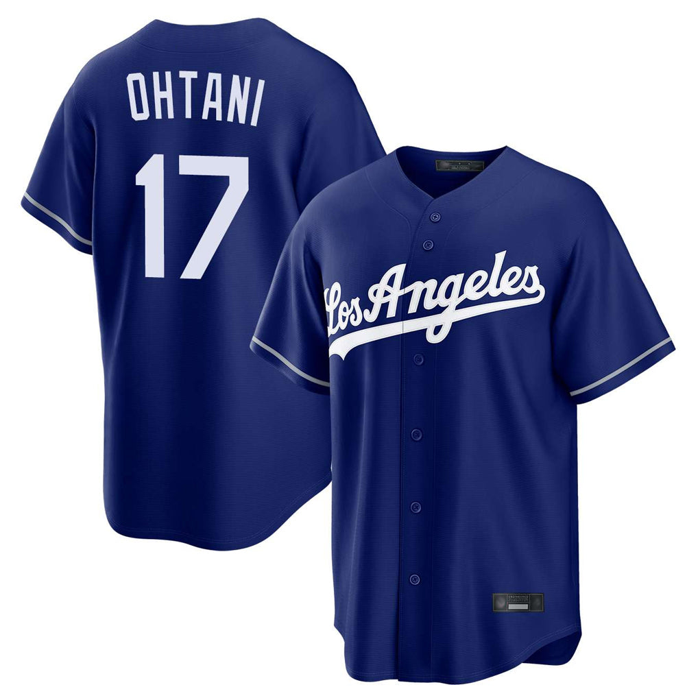 Ldoa LA.Dodgers #17 Shohei Ohtani Player Royal Game Stitched Jerseys