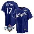 Ldoa LA.Dodgers #17 Shohei Ohtani Player Royal World Series Game Stitched Jerseys