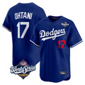 Ldoa LA.Dodgers #17 Shohei Ohtani Player Royal World Series Limited Home Stitched Jerseys