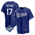Ldoa LA.Dodgers #17 Shohei Ohtani Player Royal World Series Meet Home Game Stitched Jerseys
