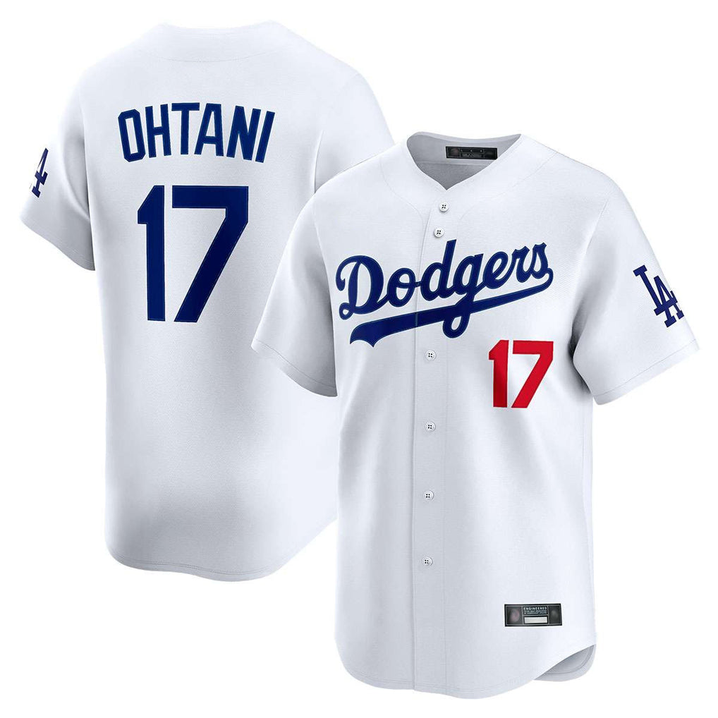 Ldoa LA.Dodgers #17 Shohei Ohtani Player White Limited Home Stitched Jerseys