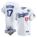 Ldoa LA.Dodgers #17 Shohei Ohtani Player White World Series Limited Home Stitched Jerseys