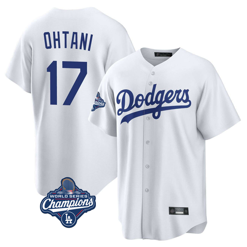 Ldoa LA.Dodgers #17 Shohei Ohtani Player White World Series Meet Game Home Stitched Jerseys