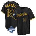 Ldoa LA.Dodgers #18 Yoshinobu Yamamoto Player Black Gold World Series Meet Limited Home Stitched Jerseys