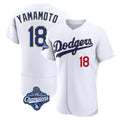 Ldoa LA.Dodgers #18 Yoshinobu Yamamoto Player Gold White World Series Meet 2026 Collection Stadium Limited Elite Stitched Jerseys