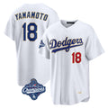 Ldoa LA.Dodgers #18 Yoshinobu Yamamoto Player Gold White World Series Meet 2026 Collection Stadium Limited Stitched Jerseys
