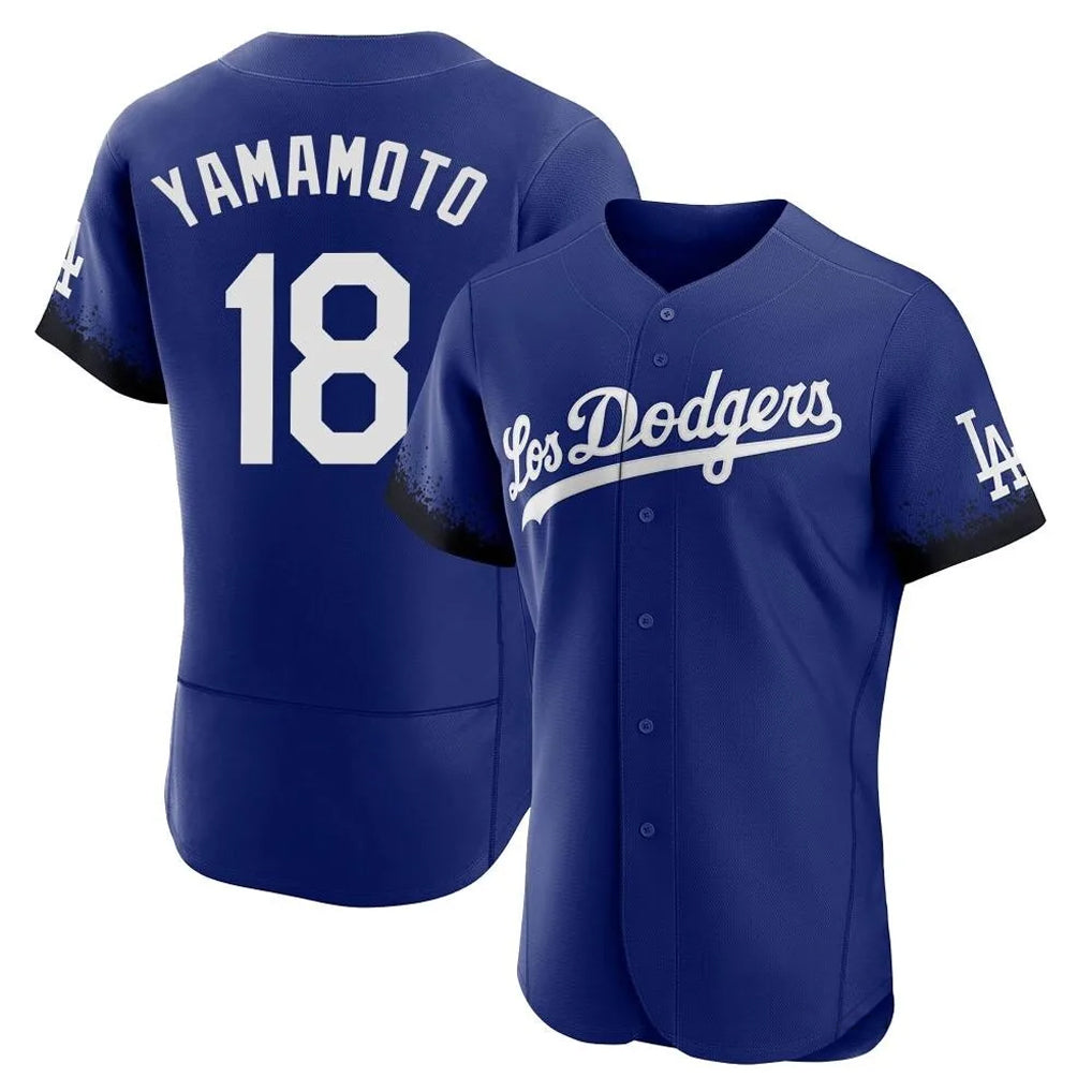 Ldoa LA.Dodgers #18 Yoshinobu Yamamoto Player Royal City Connect Elite Home Stitched Jerseys