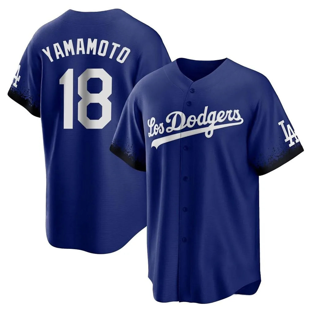 Ldoa LA.Dodgers #18 Yoshinobu Yamamoto Player Royal City Connect Home Game Stitched Jerseys