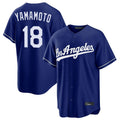 Ldoa LA.Dodgers #18 Yoshinobu Yamamoto Player Royal Game Stitched Jerseys
