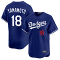 Ldoa LA.Dodgers #18 Yoshinobu Yamamoto Player Royal Limited Home Stitched Jerseys